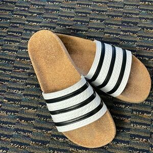 Adidas Adilette cork slides size 9